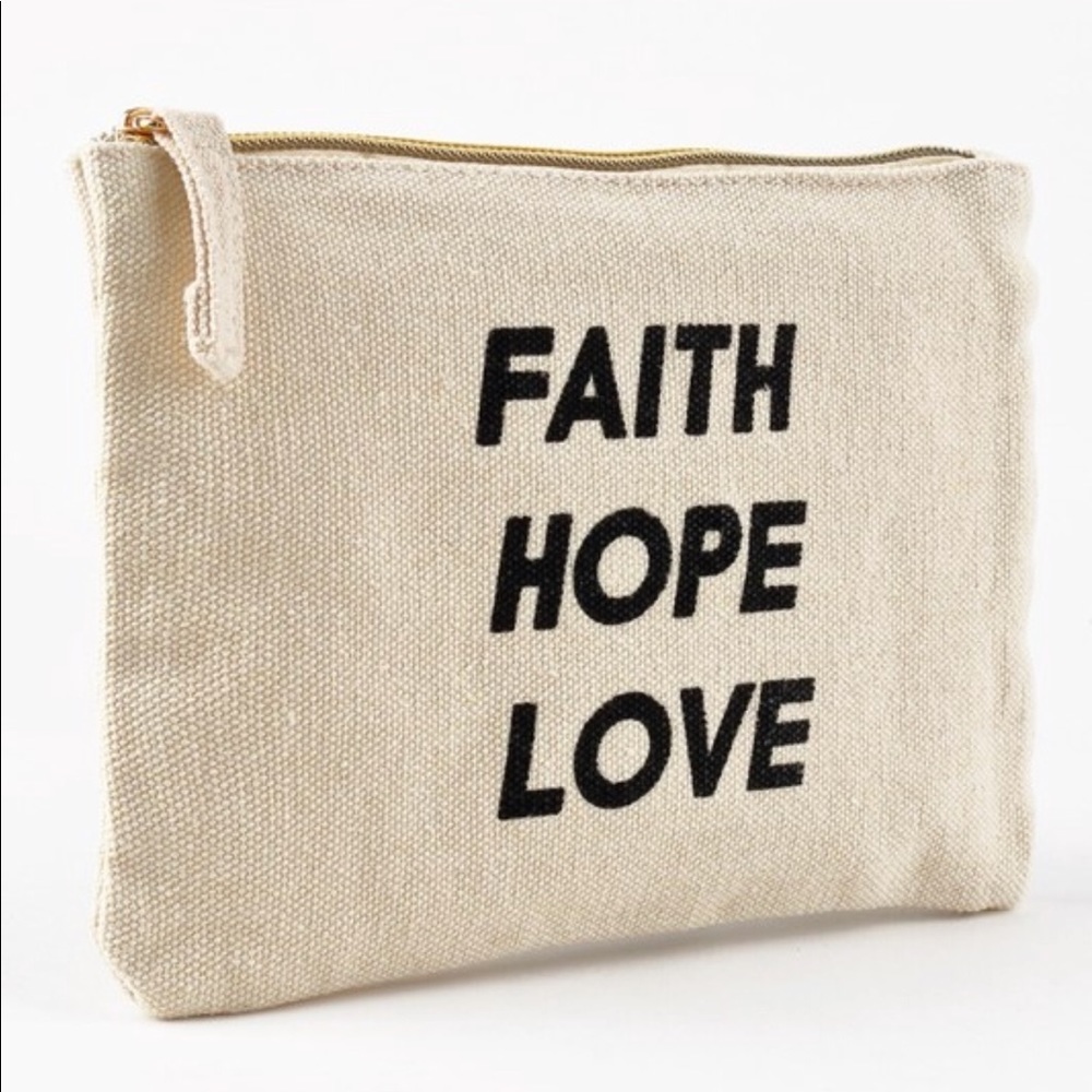 Faith Hope Love Pouch